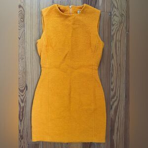 ZARA Textured Orange Dress